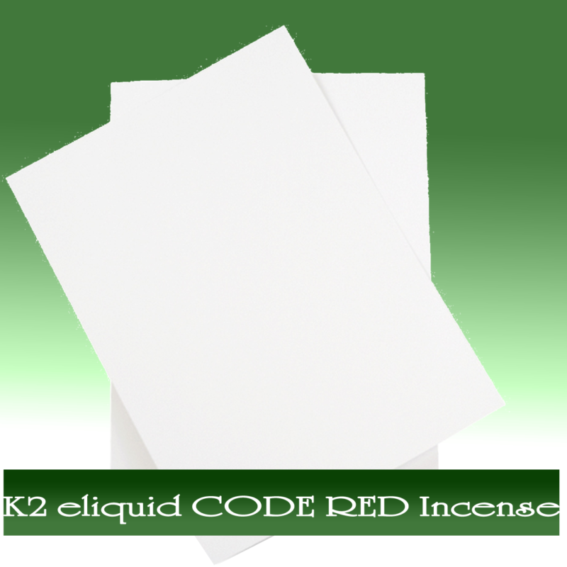 K2 E-liquid Code Red on paper 